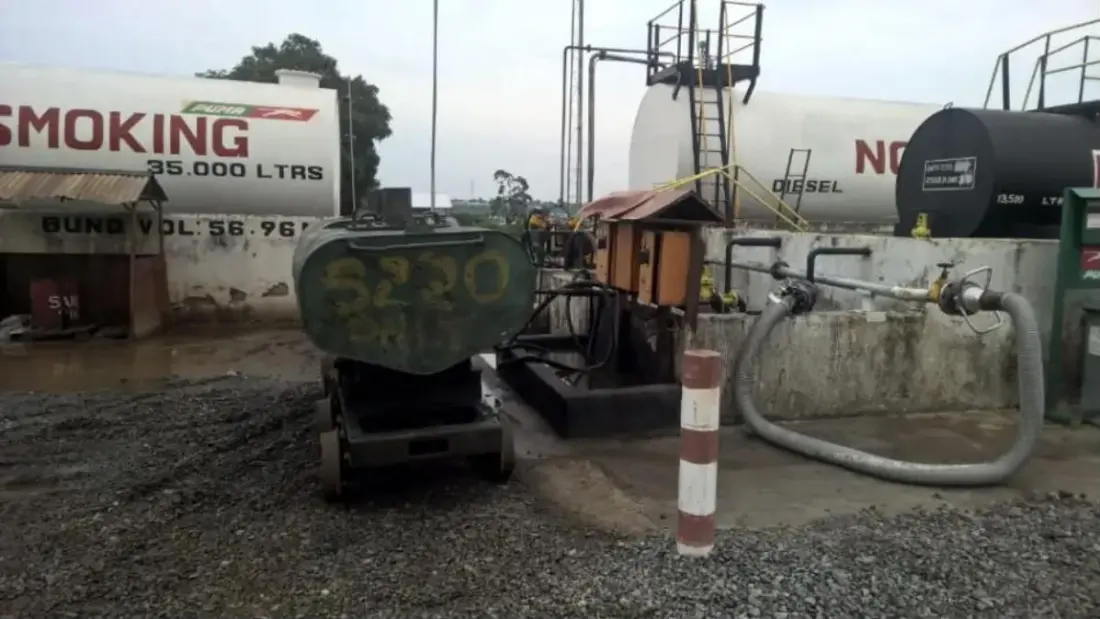 Used-oil removal at a fuel storage and distribution facility